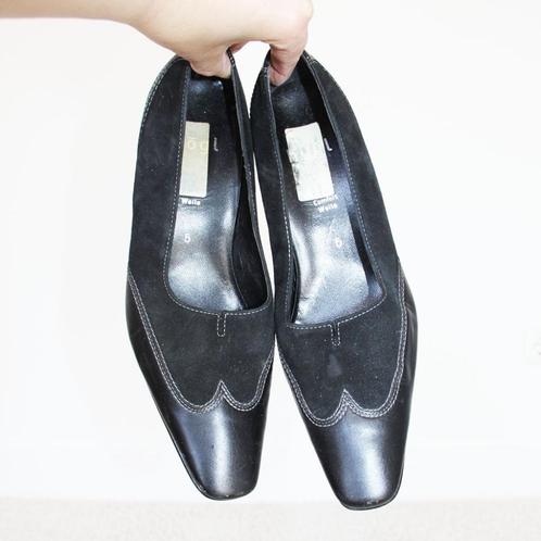 Mooie Leren Högl Pumps s4 (Maat 5/38) € 45,-, Kleding | Dames, Schoenen, Zo goed als nieuw, Pumps, Zwart, Ophalen of Verzenden