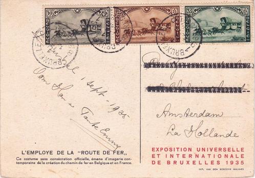 BELGIE  - AMSTERDAM  HOLLAND, Postzegels en Munten, Brieven en Enveloppen | Nederland, Briefkaart, Verzenden