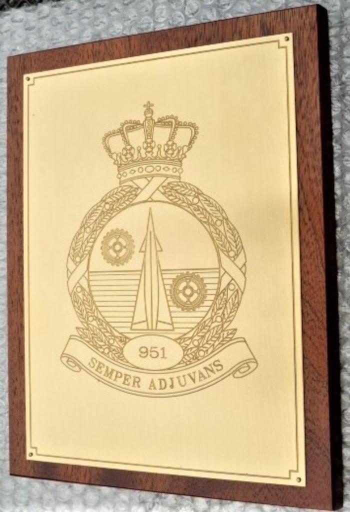 PLAQUETTE SEMPER ADJUVANS 951 LUCHTMACHT VINTAGE, Verzamelen, Militaria | Algemeen, Luchtmacht, Kunstobject, Nederland, Verzenden