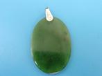 Jade hanger met gouden hangoog                          Z118, Sieraden, Tassen en Uiterlijk, Kettinghangers, Gebruikt, ., Ophalen of Verzenden