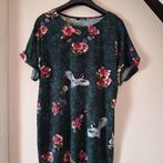 ZGAN, jurk van Norah, mt 42, met kraanvogels, groen, Maat 42/44 (L), Ophalen of Verzenden, Zo goed als nieuw, Knielengte