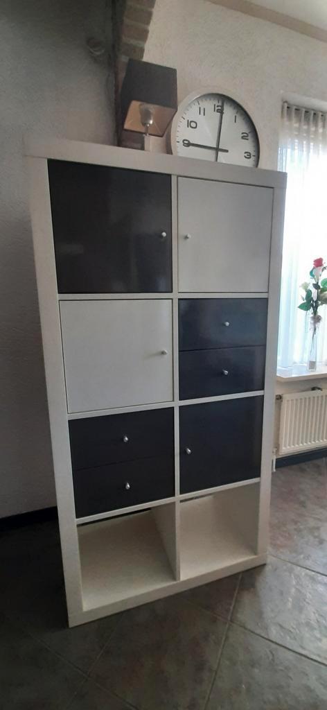Ikea kallax/ expedit met deurtjes en laden, Huis en Inrichting, Kasten | Boekenkasten, Zo goed als nieuw, Ophalen
