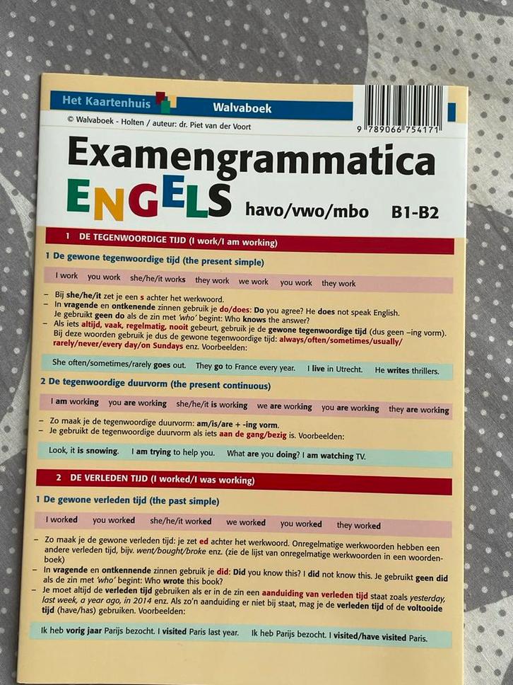 Examengrammatica Engels - havo/vwo/mbo B1-B2, Boeken, Studieboeken en Cursussen, Zo goed als nieuw, MBO, Alpha, Ophalen of Verzenden