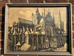 Sint-Jan Kathedraal Den Bosch Pentekening 1940, Antiek en Kunst, Ophalen of Verzenden