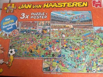Jan van Haasteren 3x voetbal Puzzel Set - Nieuwstaat beschikbaar voor biedingen