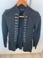 Zwarte blazer met sierknopen, maat 38, Ophalen of Verzenden, Zo goed als nieuw, Maat 38/40 (M), Zwart