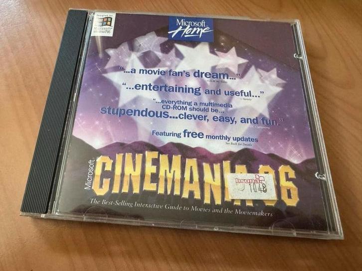 Microsoft Cinemania 96 CD-ROM - Windows 95, Computers en Software, Vintage Computers, Ophalen of Verzenden