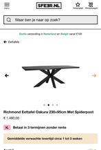 Richmond eettafel zgan, Huis en Inrichting, Tafels | Eettafels, 200 cm of meer, Zo goed als nieuw, Rechthoekig, 50 tot 100 cm