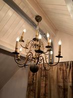 Antieke Koperen Kroonluchter - 12 Arms, Huis en Inrichting, Lampen | Kroonluchters, Ophalen, Gebruikt, Metaal