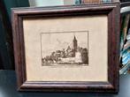 De Noorder poort en grote kerk te Edam 1706, Antiek en Kunst, Kunst | Etsen en Gravures, Ophalen of Verzenden
