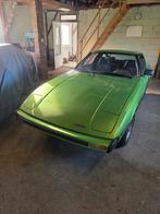 Mazda RX-7 1.1 1979 Groen. Af te bouwen project., Auto's, Mazda, Achterwielaandrijving, 1146 cc, Origineel Nederlands, Bruin