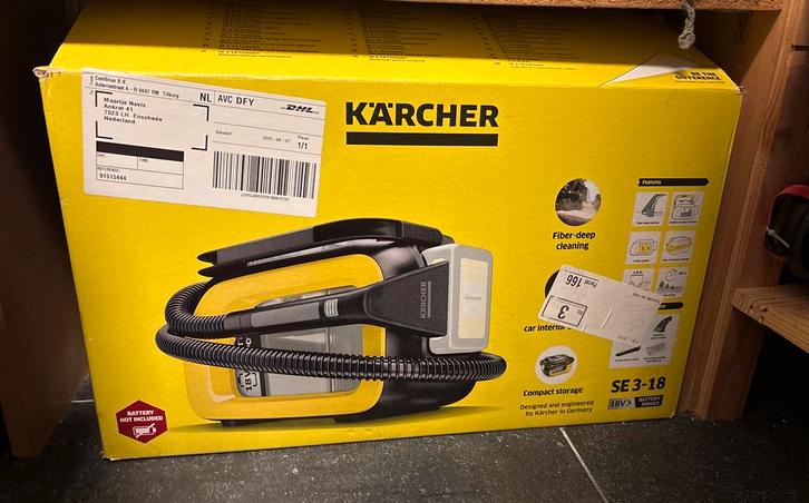 Kärcher SC 3-18 Compact stoomreiniger tapijt vloerkleed auto, Witgoed en Apparatuur, Stofzuigers, Nieuw, Waterstofzuiger, Ophalen of Verzenden