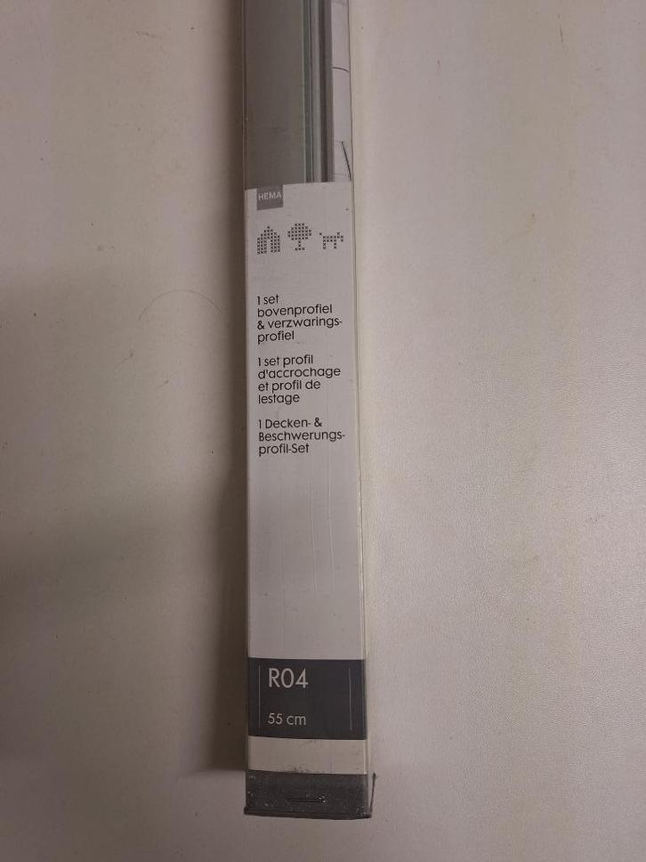 HEMA 1 set bovenprofiel + verzwaringsprofiel paneelgordijn, Huis en Inrichting, Stoffering | Gordijnen en Lamellen, Nieuw, Minder dan 100 cm