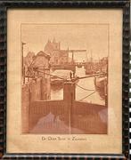 Oude Sluis te Zaandam - Ingelijste Prent, Ophalen of Verzenden