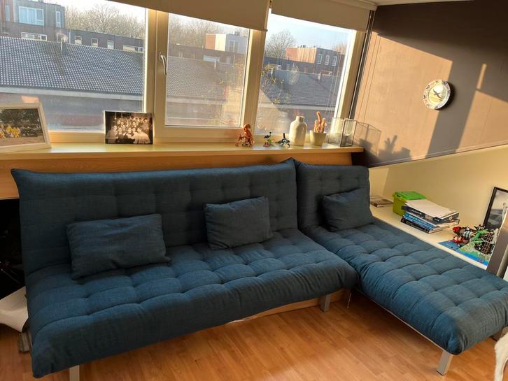 San Francisco 2-persoons hoekbank/slaapbank, Huis en Inrichting, Banken | Complete zithoeken, Zo goed als nieuw, Stof, Ophalen