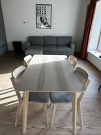 Lisabo eettafel en 4 stoelen, Huis en Inrichting, Tafels | Eettafels, Ophalen, 100 tot 150 cm, 50 tot 100 cm, Zo goed als nieuw