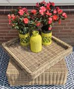 Hele mooie intratuin hocker / tafel met extra dienblad, Ophalen, Gebruikt