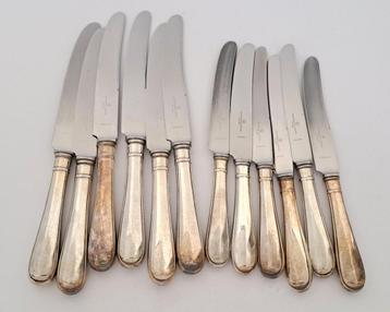 12x Verzilverde messen, model rondfilet VKB beschikbaar voor biedingen