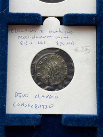 Romeinse munt Claudius II Gothicus, 270 AD beschikbaar voor biedingen