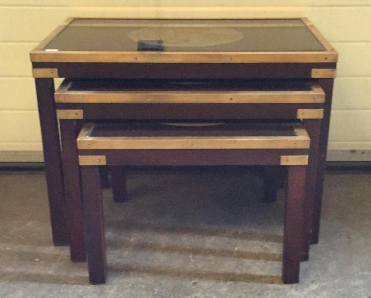 1402 Miniset., Huis en Inrichting, Tafels | Bijzettafels, Gebruikt, Rechthoekig, 60 cm of meer, Minder dan 55 cm, Overige materialen