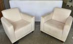 Twee witte fauteuils | loungestoelen van Kartell, Huis en Inrichting, Fauteuils, Minder dan 75 cm, Gebruikt, Stof, 50 tot 75 cm