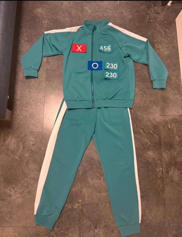 Squid game pak maat XL (170-175cm lengte), Kleding | Heren, Carnavalskleding en Feestkleding, Zo goed als nieuw, Kleding, Halloween