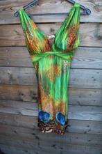 Jurk groen/ oranje pauw Lucas & Emma mt S/M Vaste prijs OPRU, Kleding | Dames, Ophalen of Verzenden, Zo goed als nieuw, Maat 36 (S)