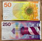 50 gulden 1982 (Zonnebloem) + 250 gulden 1985 (Vuurtoren) 2, Postzegels en Munten, Bankbiljetten | Nederland, Ophalen, 50 gulden