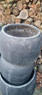 7 Grote Buitenpotten, Tuin en Terras, Bloempotten, Ophalen, Gebruikt, 40 cm of meer, Rond