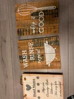 3 Houten Borden - Keuken Decoratie 30x40cm, Spelcomputers en Games, Spelcomputers | Sony PlayStation 4, Ophalen of Verzenden, Gebruikt