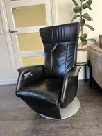 De Toekomst Relaxfauteuil op Accu Zwart Leer M Draaibaar, Minder dan 75 cm, Leer, Zo goed als nieuw, 50 tot 75 cm