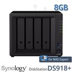 NAS Synology DS918+ 8GB refurbished, Info@synology.com, Synology, Refurbished, Ophalen of Verzenden