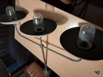 Vintage koperen lamp stamtafel of mancave  beschikbaar voor biedingen