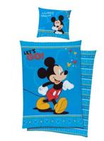 Mickey Mouse Dekbedovertrek 140 x 200 cm - Let's Go, Kinderen en Baby's, Kinderkamer | Beddengoed, Blauw, Dekbedovertrek, Nieuw