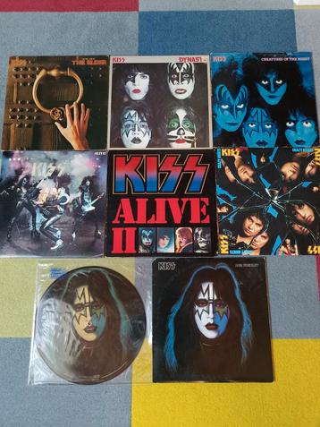 Kiss lp verzameling 8 albums 10 lp's  beschikbaar voor biedingen