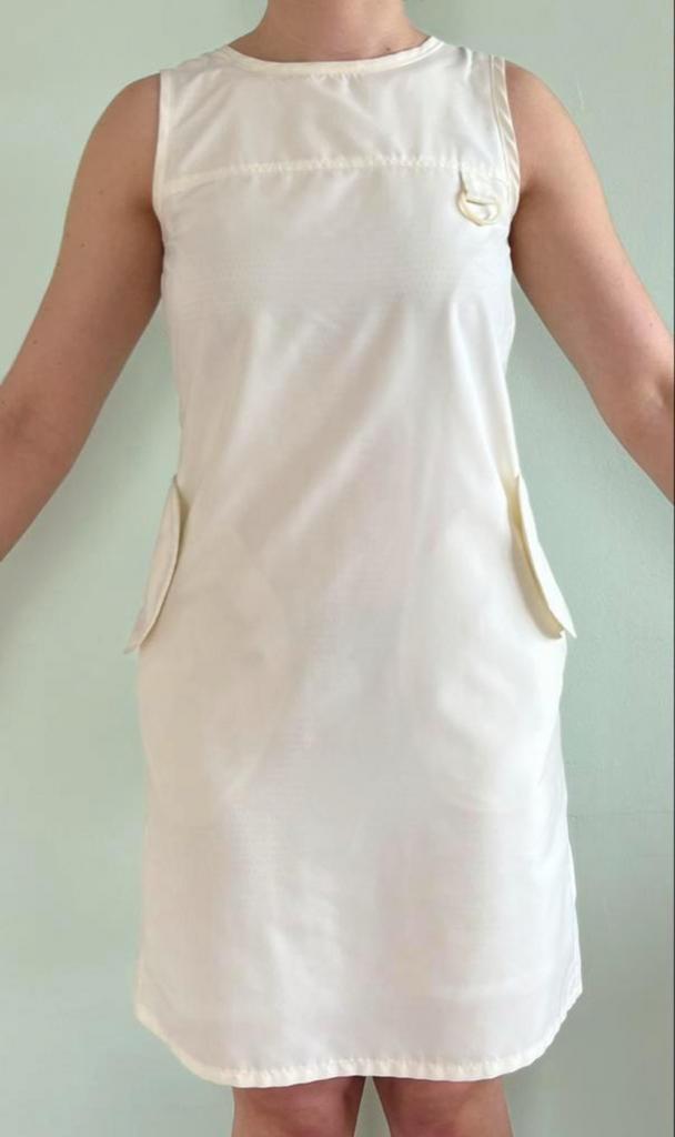 Mooie witte jurk NGON Nitty Gritty - Maat S, Kleding | Dames, Jurken, Zo goed als nieuw, Maat 36 (S), Wit, Onder de knie, Ophalen of Verzenden