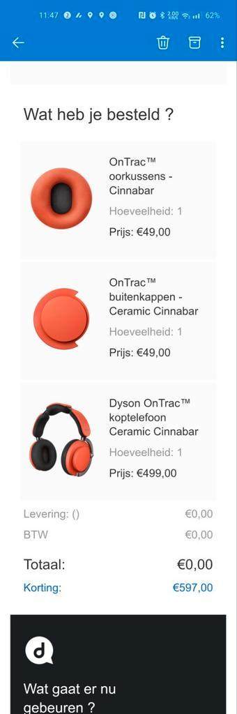 Dyson ontrac nieuw in doos met accessoires evt. beschikbaar voor biedingen