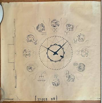 Koop een klokmechanisme en teken over op triplex beschikbaar voor biedingen