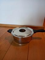 Hapjespan rvs inductie 26 cm, Q-linair, Ophalen of Verzenden, Zo goed als nieuw, Rvs, Koekenpan of Braadpan