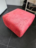 Suède poef, voetenbank, Ophalen, Zo goed als nieuw, Stof, 50 tot 75 cm