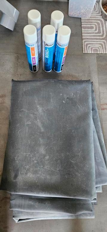 EPDM folie voor overkapping 5x3 meter + 5 bussen spraylijm – beschikbaar voor biedingen