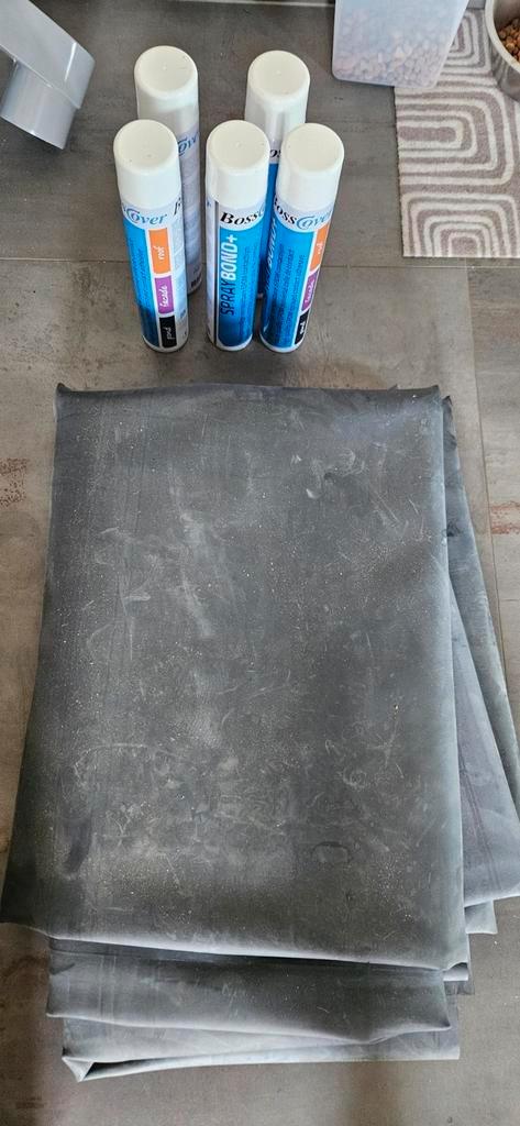 EPDM folie voor overkapping 5x3 meter + 5 bussen spraylijm –, Doe-het-zelf en Verbouw, Dakpannen en Dakbedekking, Zo goed als nieuw