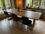 Eiken houten tafel, Huis en Inrichting, Tafels | Eettafels, Ophalen, Robuust en toch subtiel., Gebruikt, 100 tot 150 cm