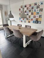 Eettafel met 6 stoelen - Hout & Stof, Ophalen