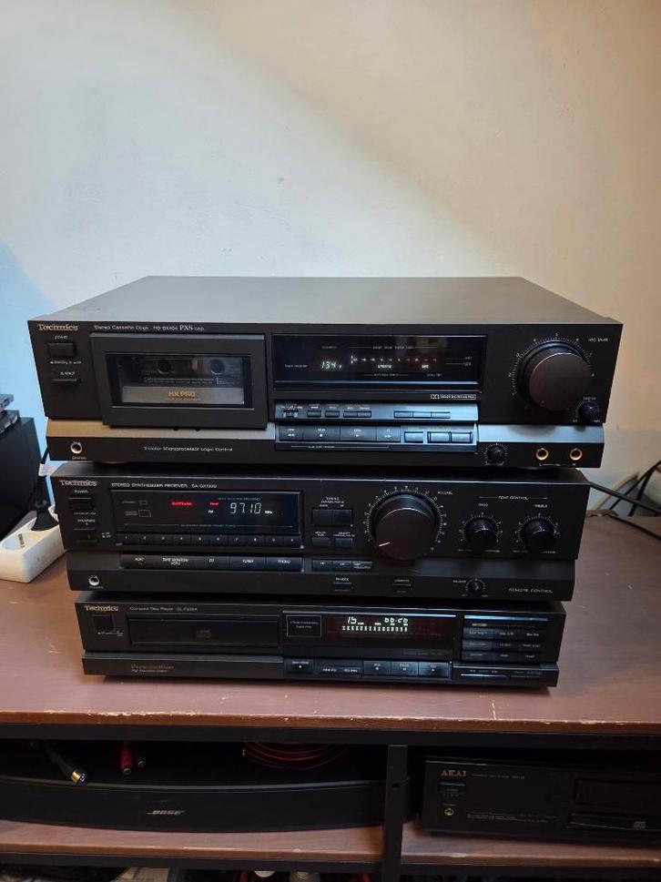 Technics receiver met cassettedeck en cd speler, Audio, Tv en Foto, Stereo-sets, Gebruikt, Cassettedeck, Cd-speler, Overige merken