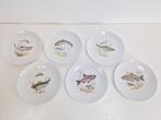 Vintage KAHLA set 6 borden vis servies Germany porselein ´60, N, N, Ophalen of Verzenden, Zo goed als nieuw