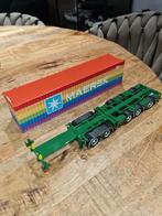 P vd Hoeven Containertrailer 1:50, Hobby en Vrije tijd, Modelauto's | 1:50, Verzenden, Zo goed als nieuw, Bus of Vrachtwagen, Tekno