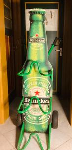 Heineken 3 kratten display/steekkar, in prima staat, mancave, Ophalen, Zo goed als nieuw, Lichtbak of (neon) lamp