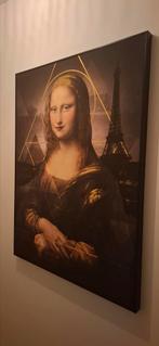 Groot Mona Lisa schilderij - Modern & Stijlvol 100 x 70 cm, Ophalen, Zo goed als nieuw, Schilderij, 75 cm of meer