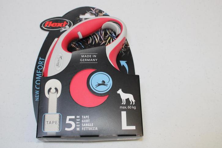 Flexi TAPE comfort L 5m max 60KG rood, Dieren en Toebehoren, Hondenriemen, Nieuw, Hondenriem, Ophalen of Verzenden